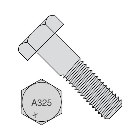 Grade A325, 1-8 Structural Bolt, Hot Dipped Galvanized Steel, 7 1/2 In L, 70 PK